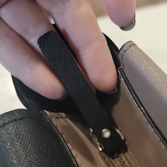 Kate Spade Black and Purple New York Colorblock Leather Satchel - Picture 7 of 13